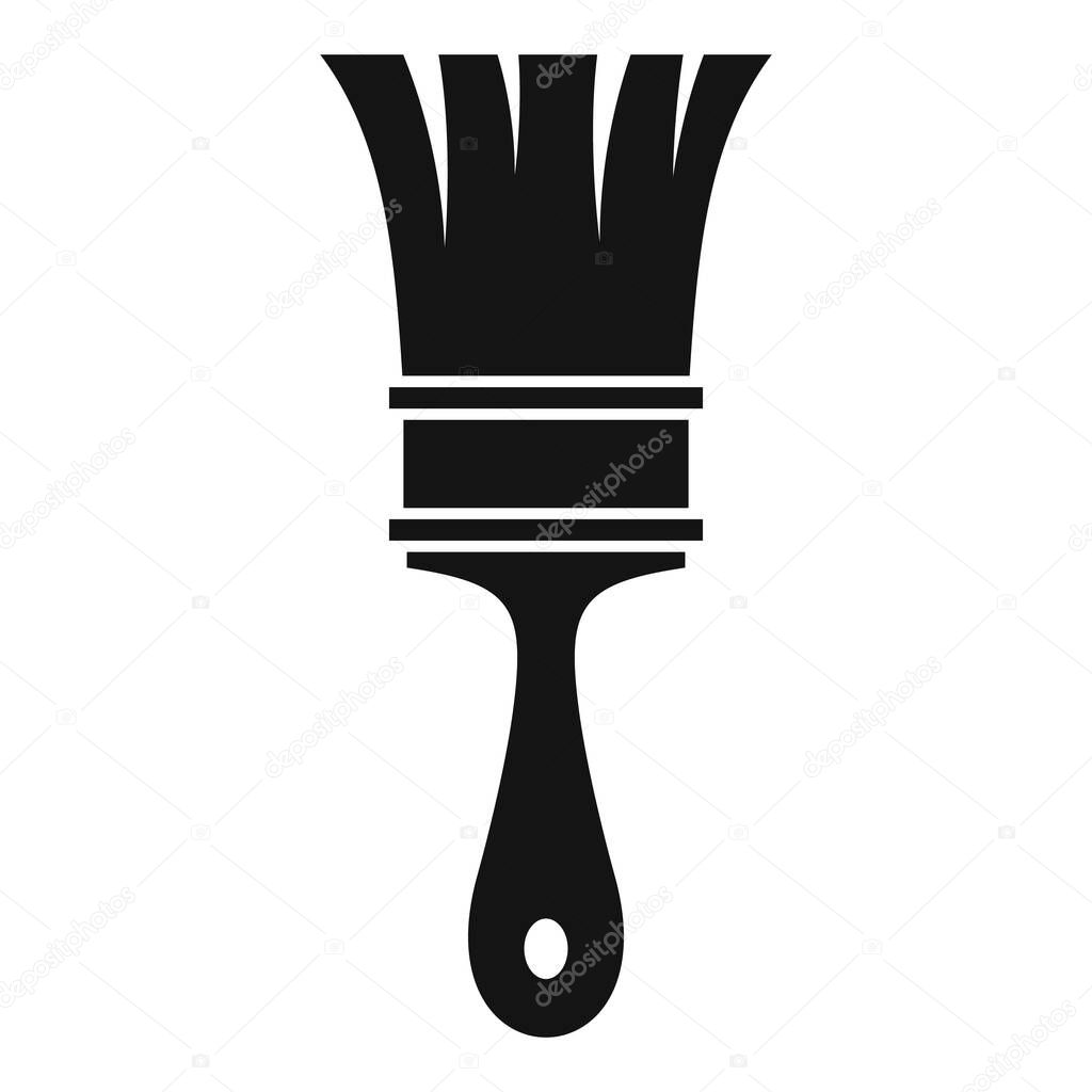 Construction paint brush icon, simple style