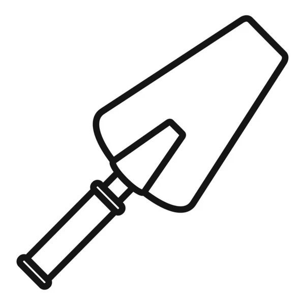 Cement trowel icon, outline style — Stock vektor