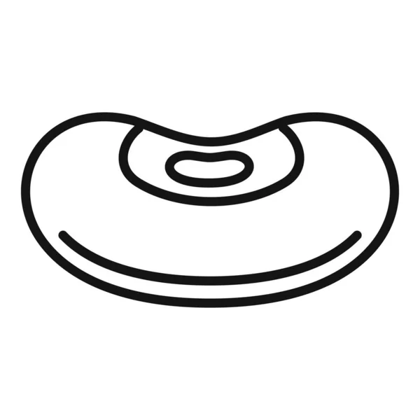 Icono de frijol de riñón Pinto, estilo de esquema — Vector de stock