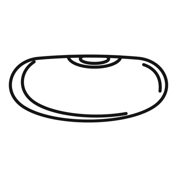 Кухня значок квасолі нирки, стиль контуру — стоковий вектор