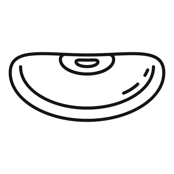 Іконка садової боби з нирками, стиль контуру — стоковий вектор