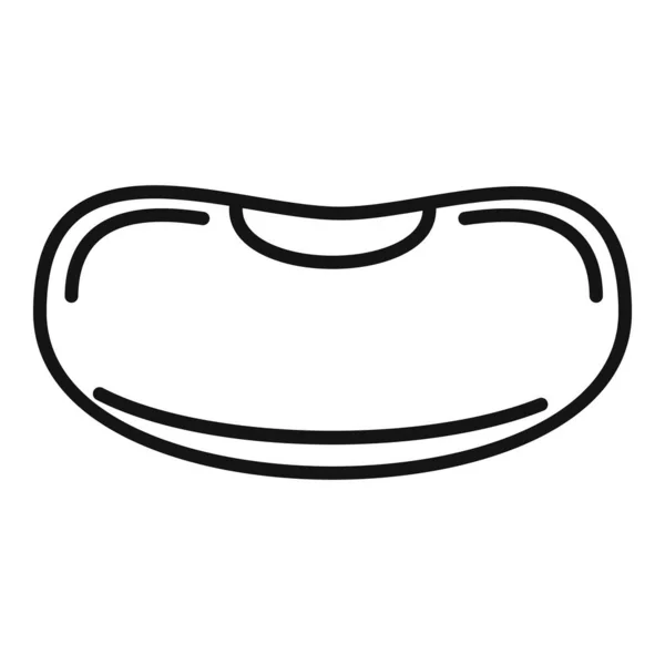 Farm kidney bean icon, outline style — Stock Vector