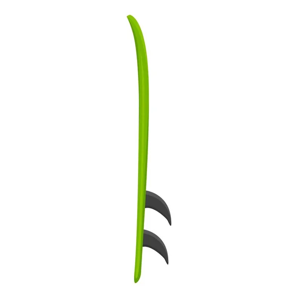 Groene surfplank icoon, cartoon stijl — Stockvector