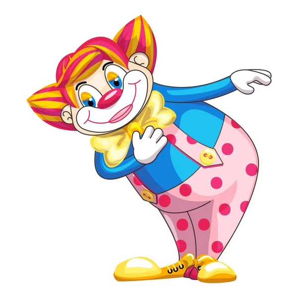 Icona clown, stile cartone animato — Vettoriale Stock