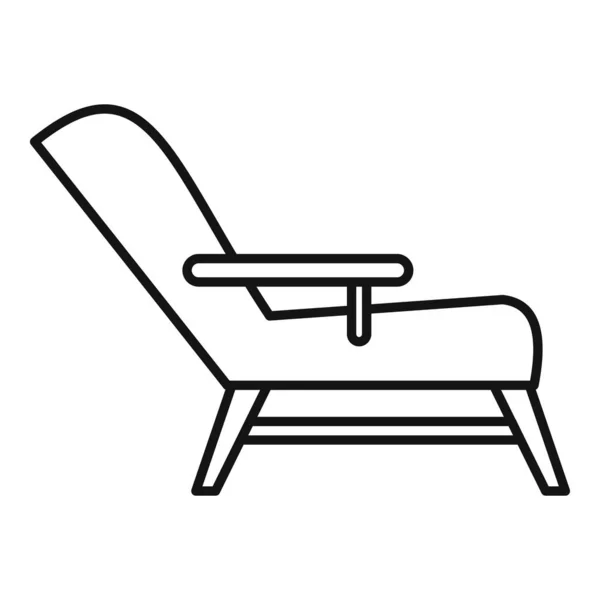 Hypnotherapie Sessel Ikone, Umriss Stil — Stockvektor