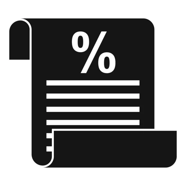 Adótájékoztató papír ikon, egyszerű stílus — Stock Vector
