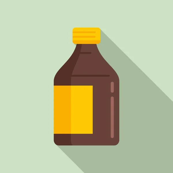 Cough syrup icon, flat style — Stock Vector