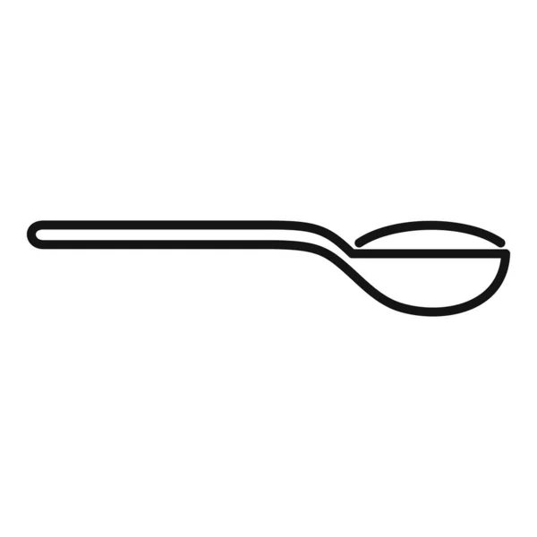 Дитяча ложка кашлю значок сиропу, контурний стиль — стоковий вектор