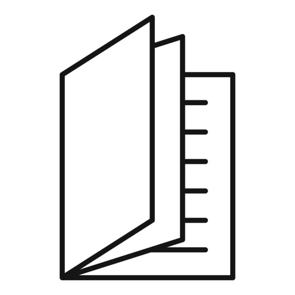 Ikona katalogu obálky, styl osnovy — Stockový vektor