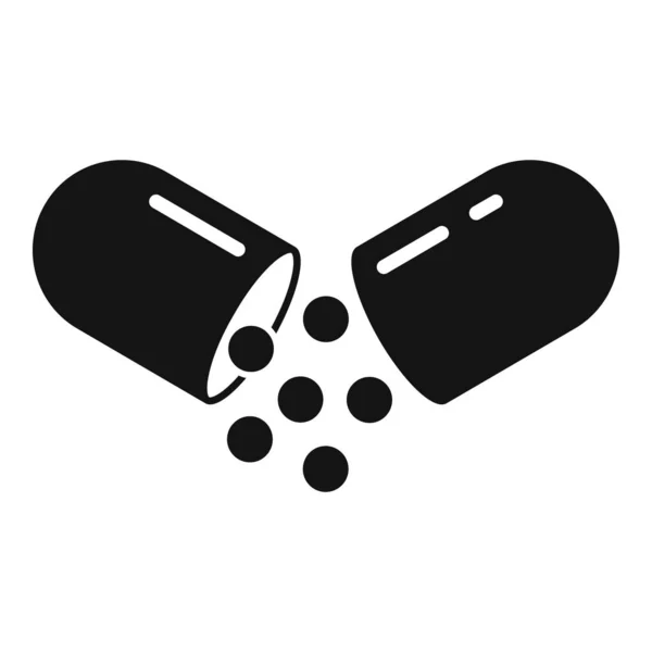 Icône capsule médicale, style simple — Image vectorielle