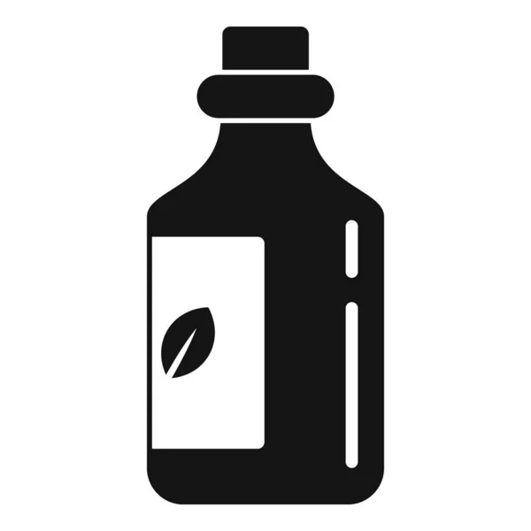 Natural oil bottle icon, simple style — Stock Vector