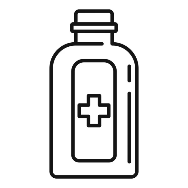 Medizinische Homöopathie Flaschensymbol, Umriss Stil — Stockvektor