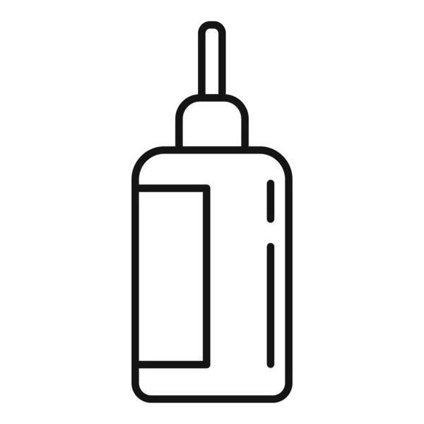 Homeopathy dropper bottle icon, outline style - Stok Vektor