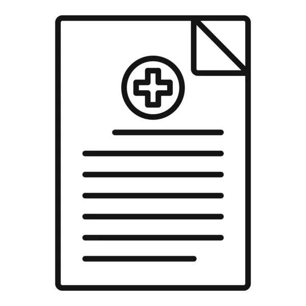 Homeopathy medical paper icon, outline style — Stock Vector