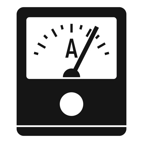 Ampere mérő ikon, egyszerű stílus — Stock Vector