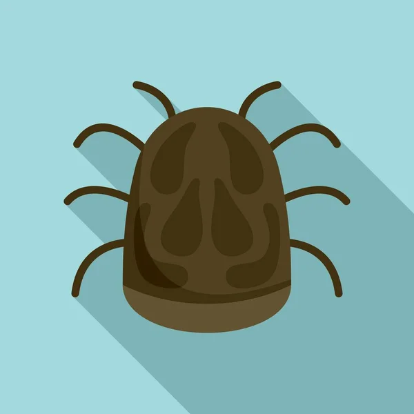 Bug disease icon, flat style — Stock Vector