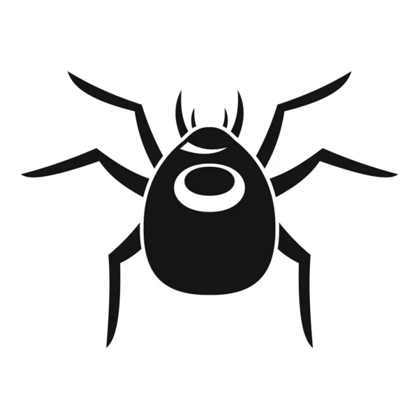 Spinnenwald-Käfer-Ikone, einfacher Stil — Stockvektor