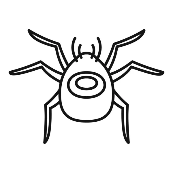 Spider forest bug icon, outline style — Stock Vector