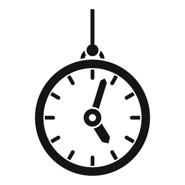Hipnose pêndulo relógio ícone, estilo simples —  Vetores de Stock