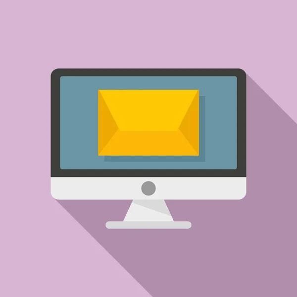 Remarketing icono carta de correo electrónico, estilo plano — Vector de stock