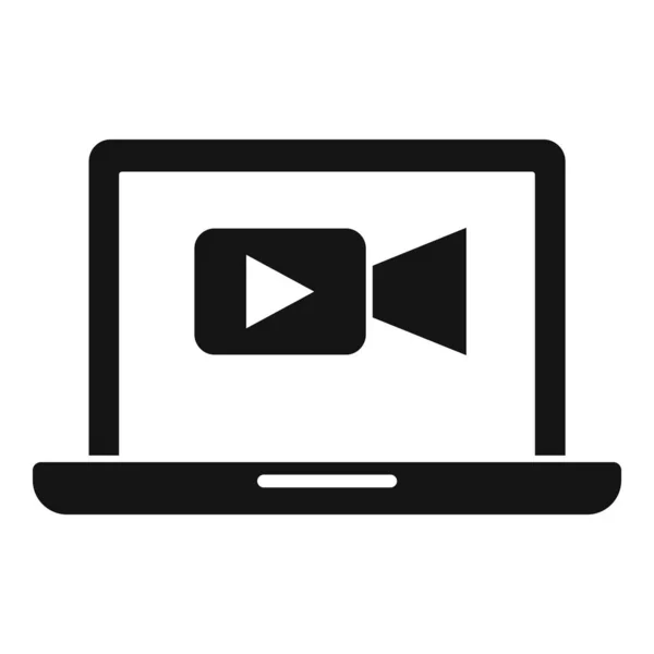 Remarketing icono de vídeo en línea, estilo simple — Vector de stock