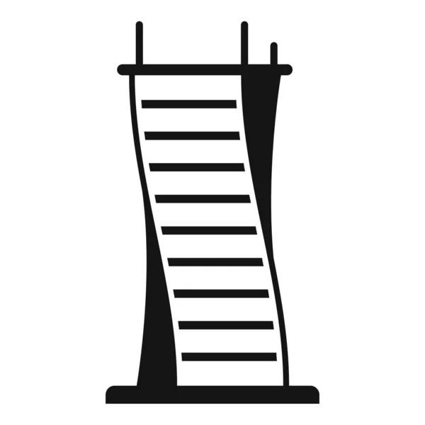 Dubajská památková ikona, jednoduchý styl — Stockový vektor