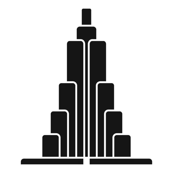 Escaliers Dubaï icône du bâtiment, style simple — Image vectorielle