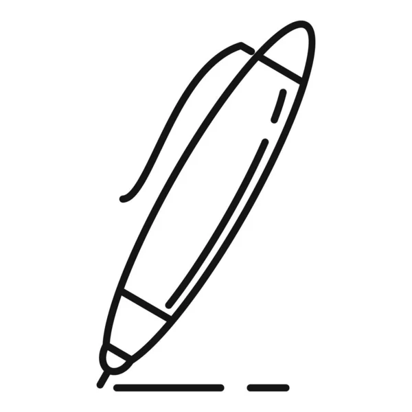 Storyteller escritura icono de la pluma, el estilo del esquema — Vector de stock