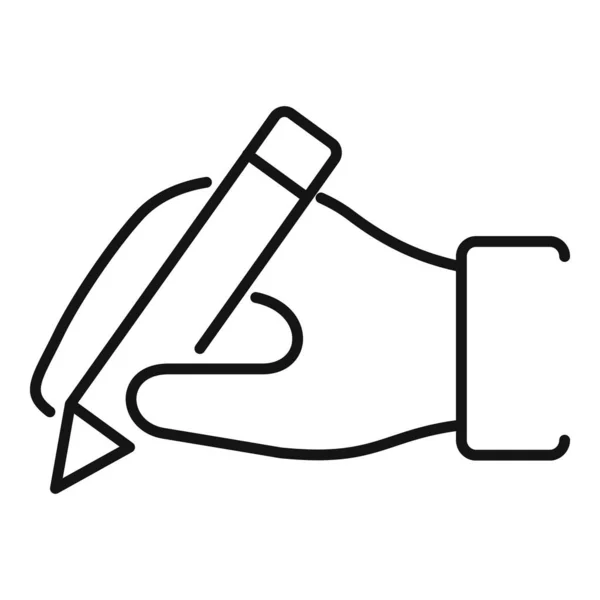 Cuentacuentos escritura icono de la historia, estilo de esquema — Vector de stock