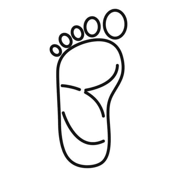 Icône d'acupuncture du pied, style contour — Image vectorielle