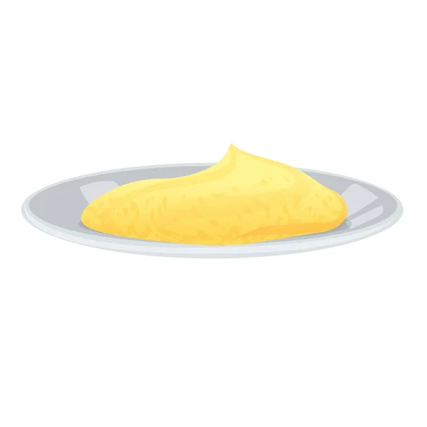 Aardappelmoes icoon, cartoon stijl — Stockvector