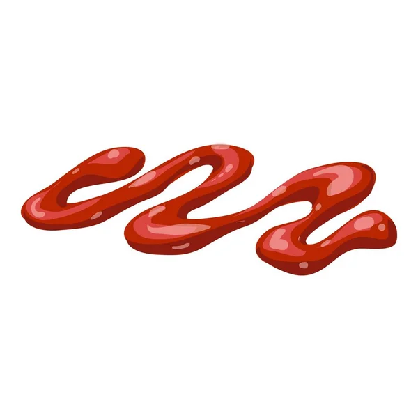 Hamburguesa comida ketchup icono, estilo de dibujos animados — Vector de stock