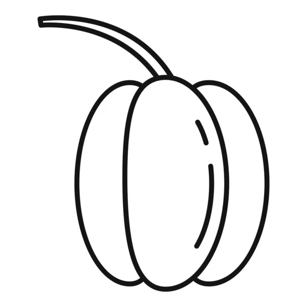 Icona di paprika fresca, stile contorno — Vettoriale Stock