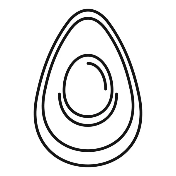 Superfood avokado ikon, kontur stil — Stock vektor