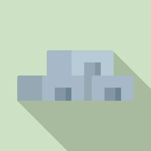 Construction blocks icon, flat style — Stock Vector