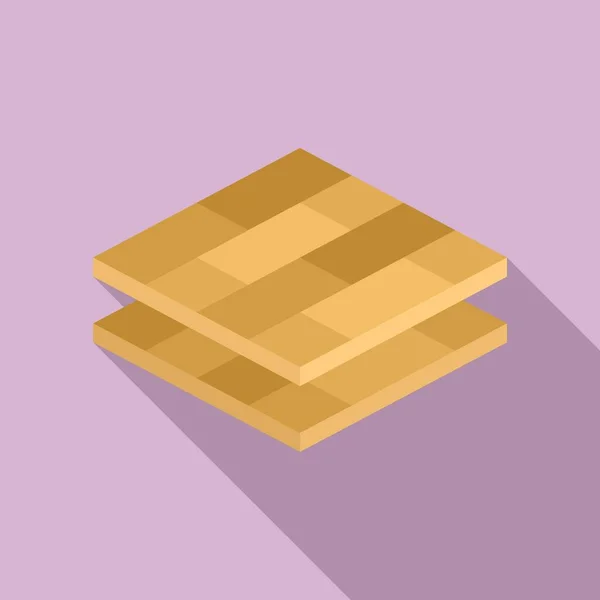 Icono de baldosas de madera, estilo plano — Vector de stock