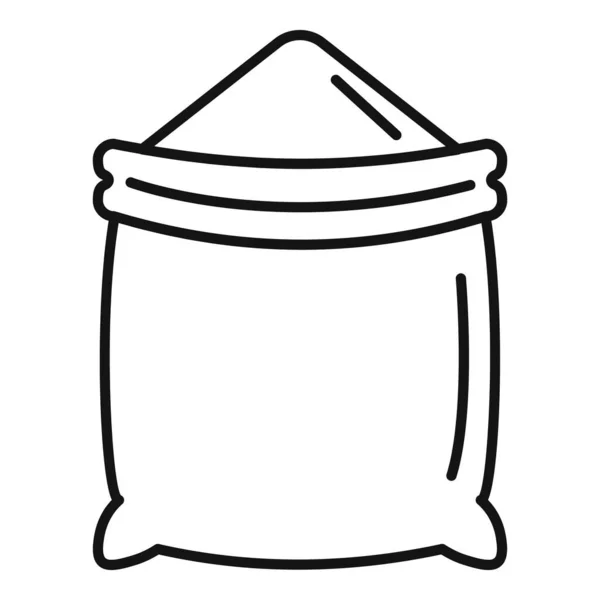 Construction powder sack icon, outline style — Stock Vector