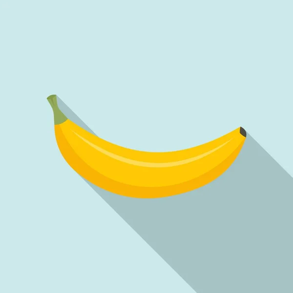 Orgaaninen banaani kuvake, tasainen tyyli — vektorikuva