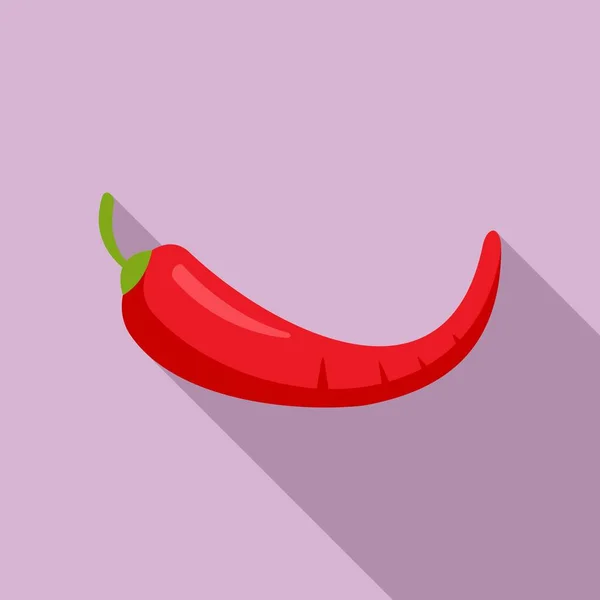 Icono de chile rojo, estilo plano — Vector de stock