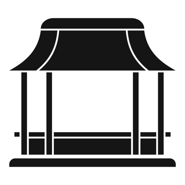 Cafe gazebo icon, simple style — Stock Vector