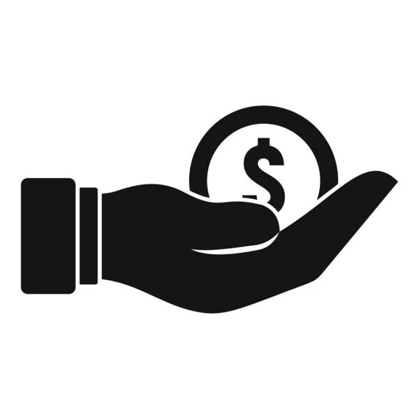 Houd geld lening veilig pictogram, eenvoudige stijl — Stockvector