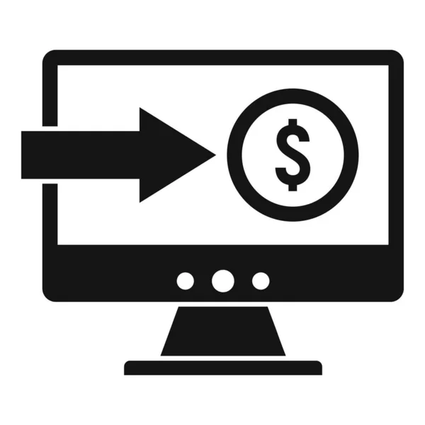 Neem online lening pictogram, eenvoudige stijl — Stockvector