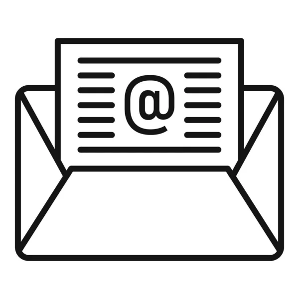 Icône de prêt d'argent de courrier, style contour — Image vectorielle