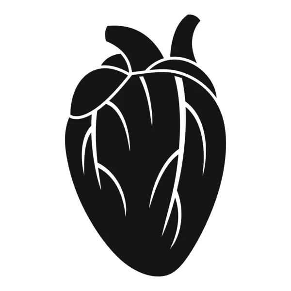 Menselijk hart icoon, eenvoudige stijl — Stockvector