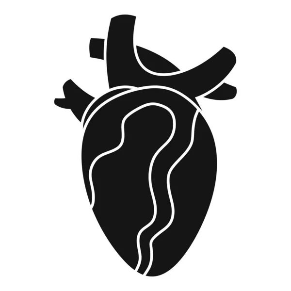 Cardiology human heart icon, simple style — Stock Vector