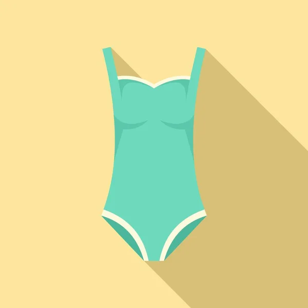 Icona costume da bagno da spiaggia, stile piatto — Vettoriale Stock