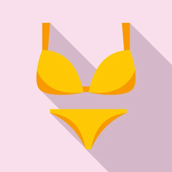 Icono de traje de baño de verano, estilo plano — Vector de stock