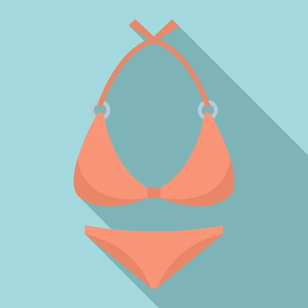 Pool swimsuit icon, flat style — Stock Vector