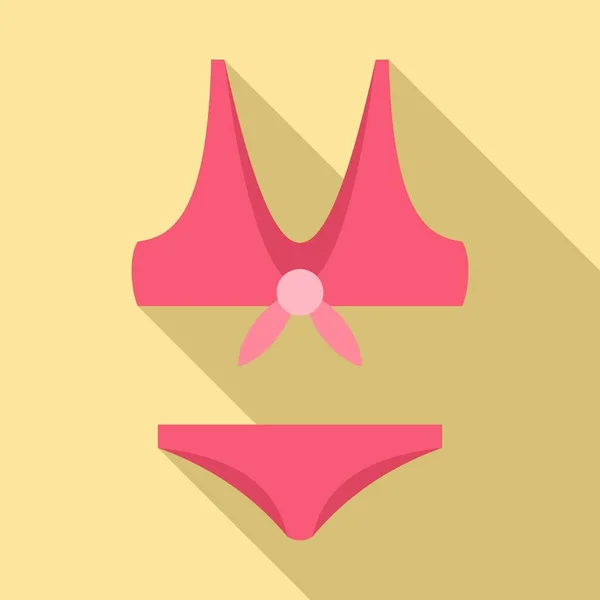 Party swimsuit icon, flat style — Stock Vector