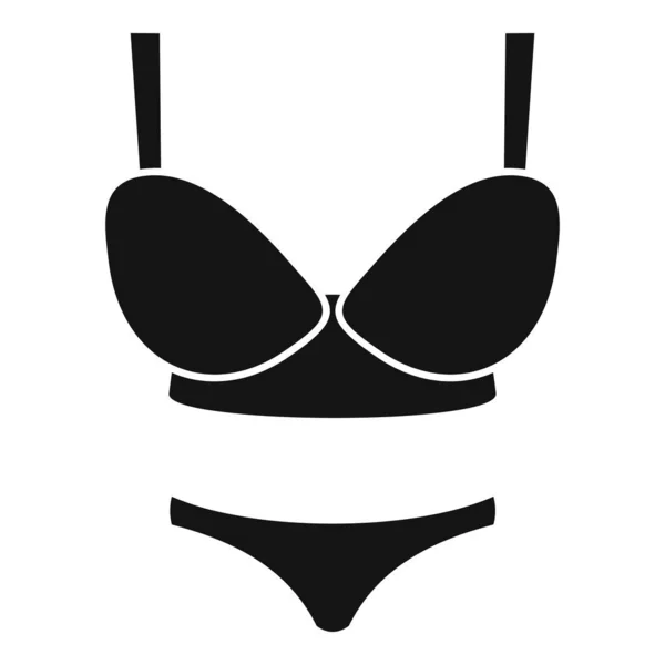 Kvinnlig baddräkt ikon, enkel stil — Stock vektor